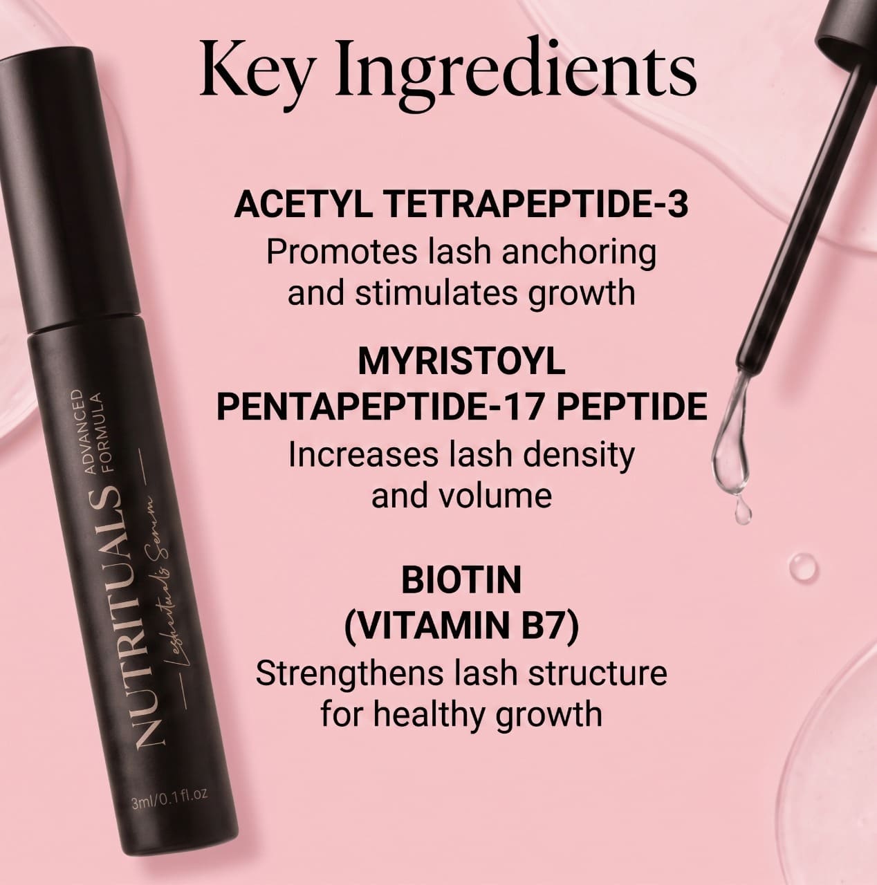 Nutrituals Eyelash Growth Serum – Length & Density